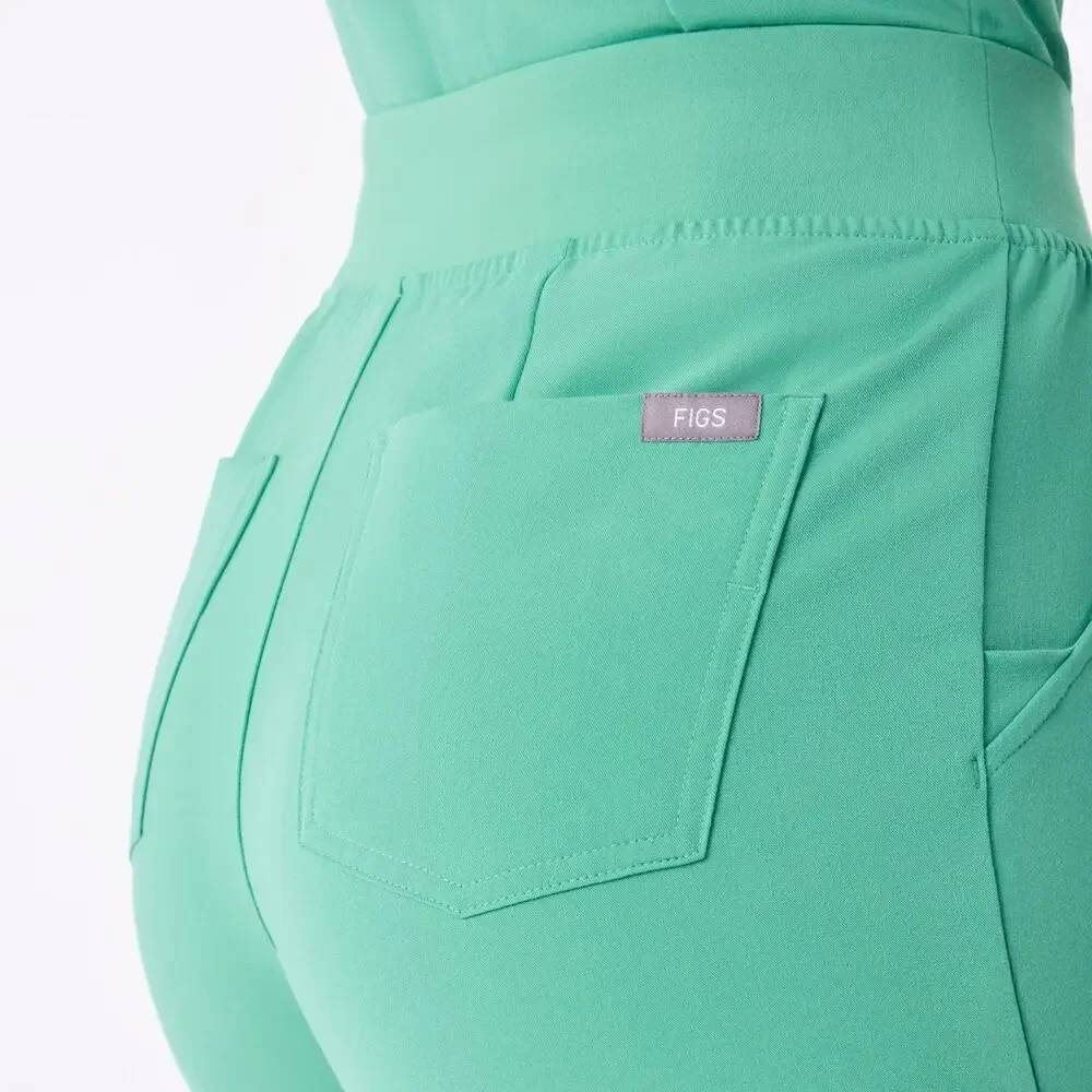 NEW NWT Figs High Waisted Zamora 6-Pocket Jogger Scrub Pants Surgical Green M - Picture 8 of 16